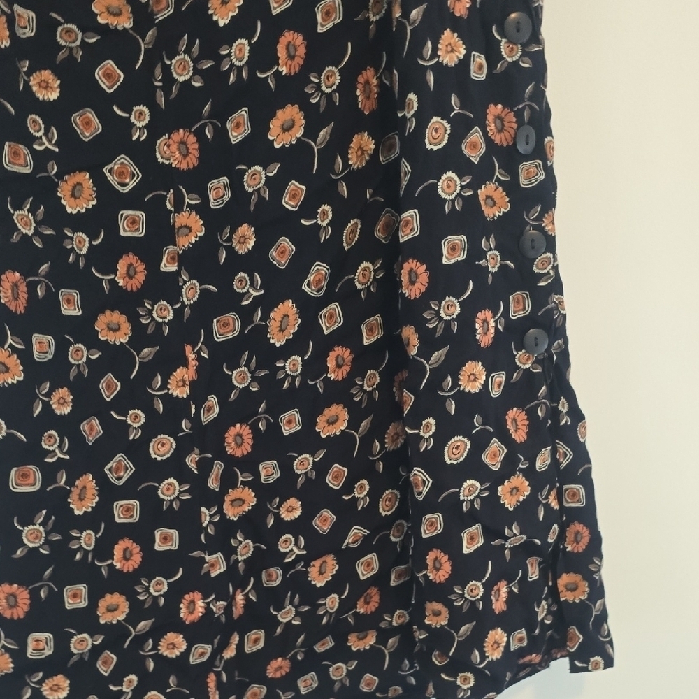 Vintage Plus Size Floral Print Women's Skirt - Picture 4 of 10